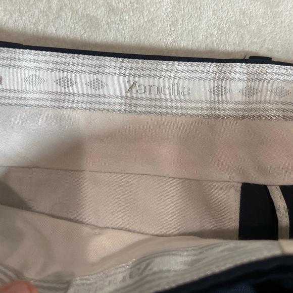 Zanella Made in Italy 36W 32L 100% Lambswool Dark Blue Dress Pants Slacks - Picture 4 of 9